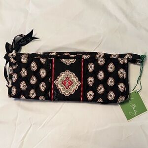 Vera Bradley Black and Red Cosmetic Bag with Classic Design
